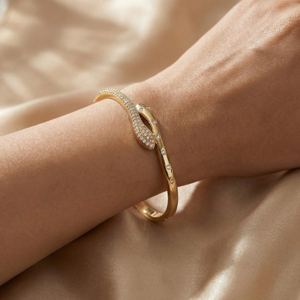 Anti Tarnish Gold Nail Bracelet for Women