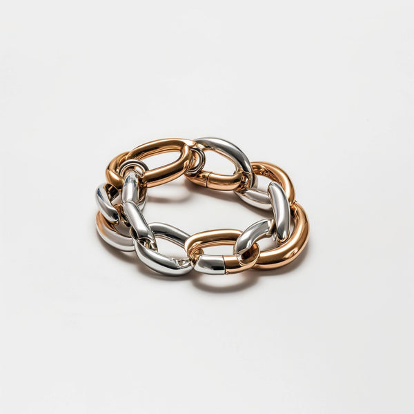 Two-Tone Chain Link Bracelet
